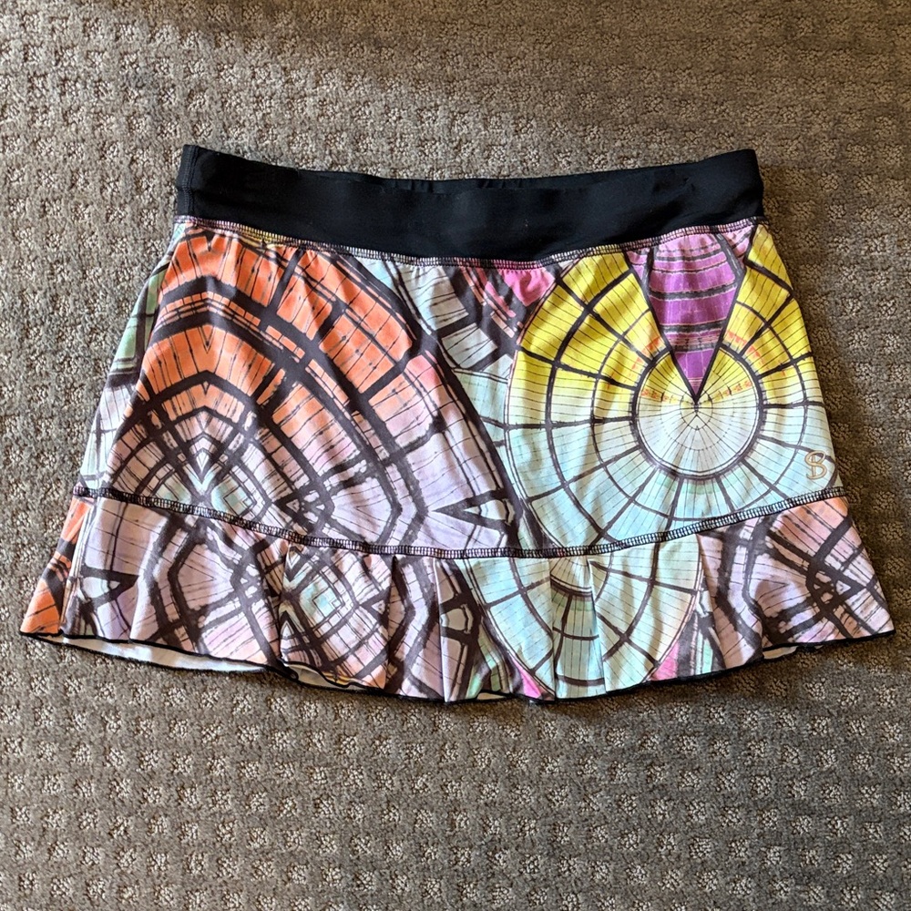 Geometric Multicolor Mini Skirt